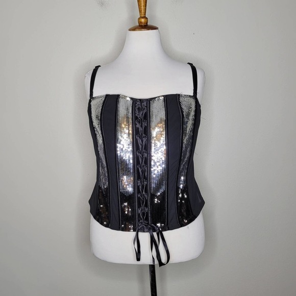 Cacique Lane Bryant Sequin Bustier Size 18/20 NWT - Picture 2 of 11